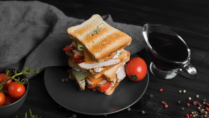 AIWA Toaster ASATAN-chicken vegetable sandwich